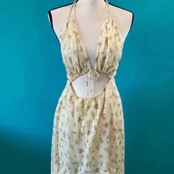 New with tags ASOS DESIGN high low hem tie front beach maxi dress - Picture 4 of 10